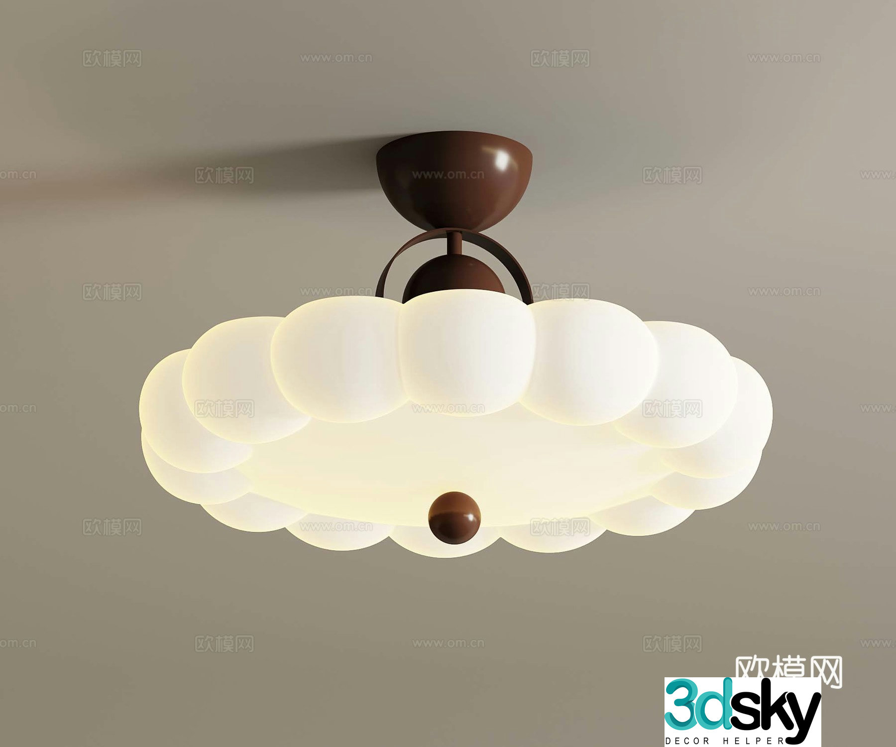 French medieval ceiling light 3D model