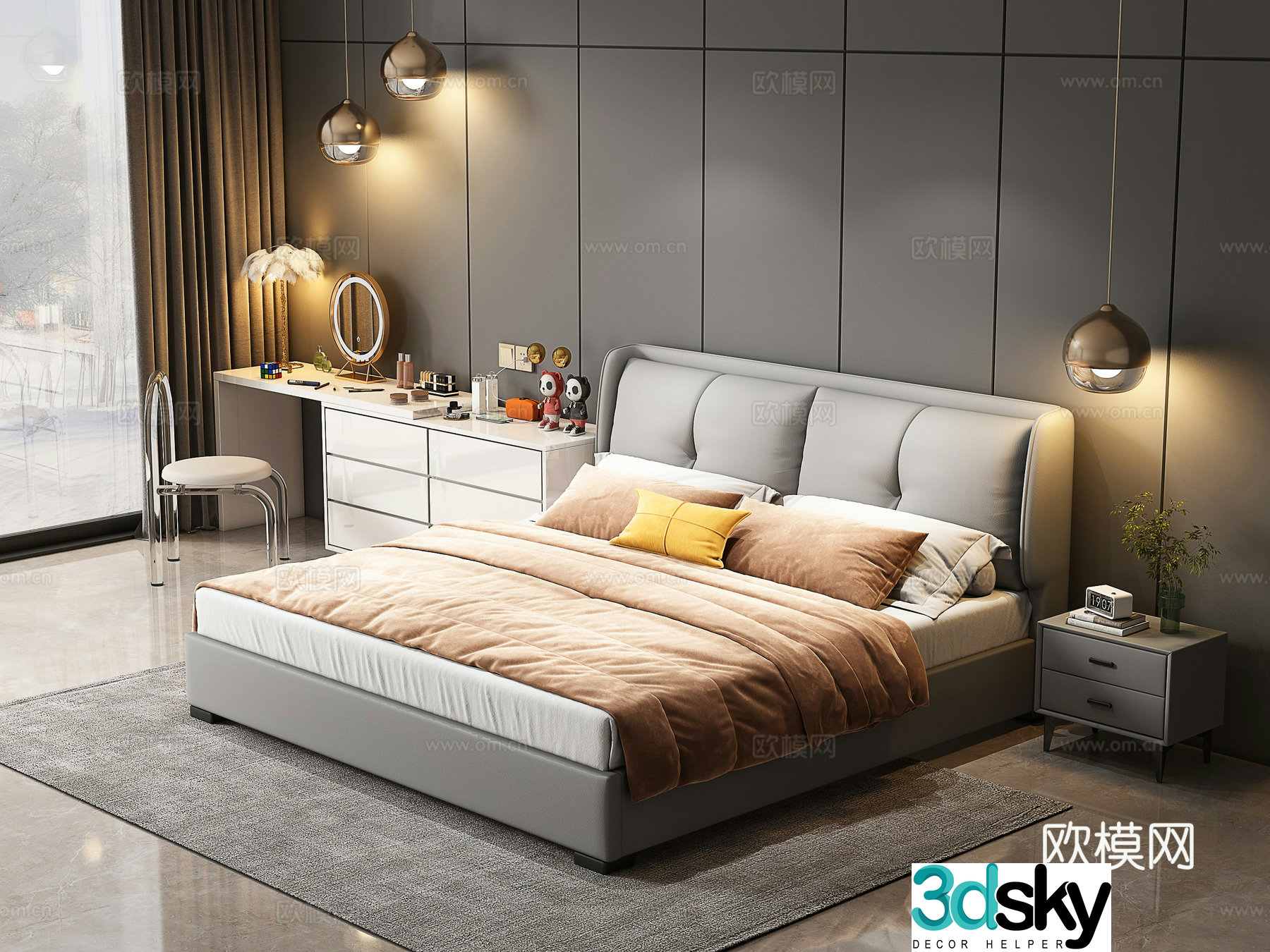 Modern bedroom 3d model