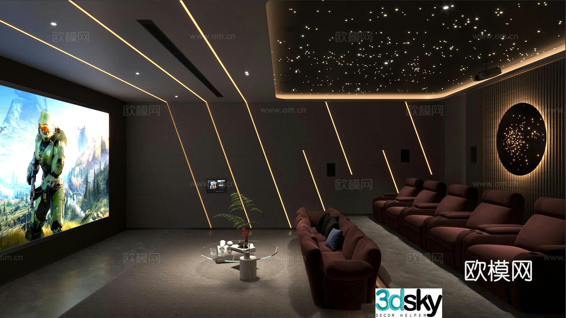 Audio and video studio 3d model