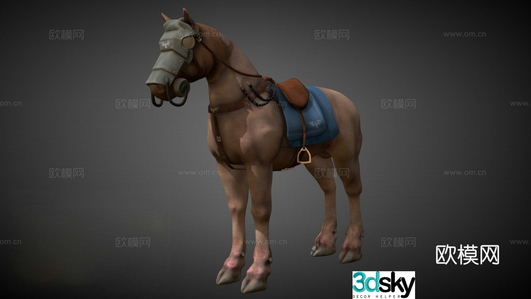 Krieg death regiment war horse 3d model