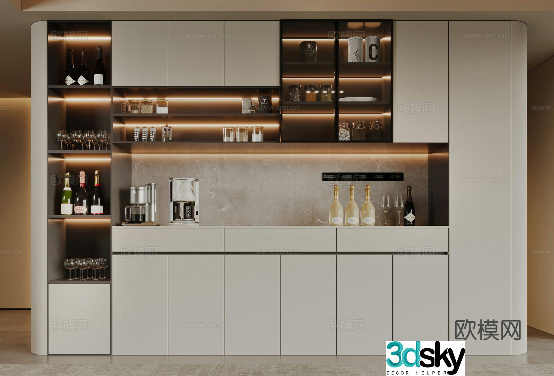 Modern sideboard 3D model