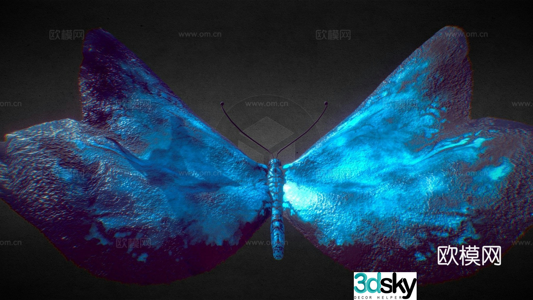 Stylized butterfly 3d model