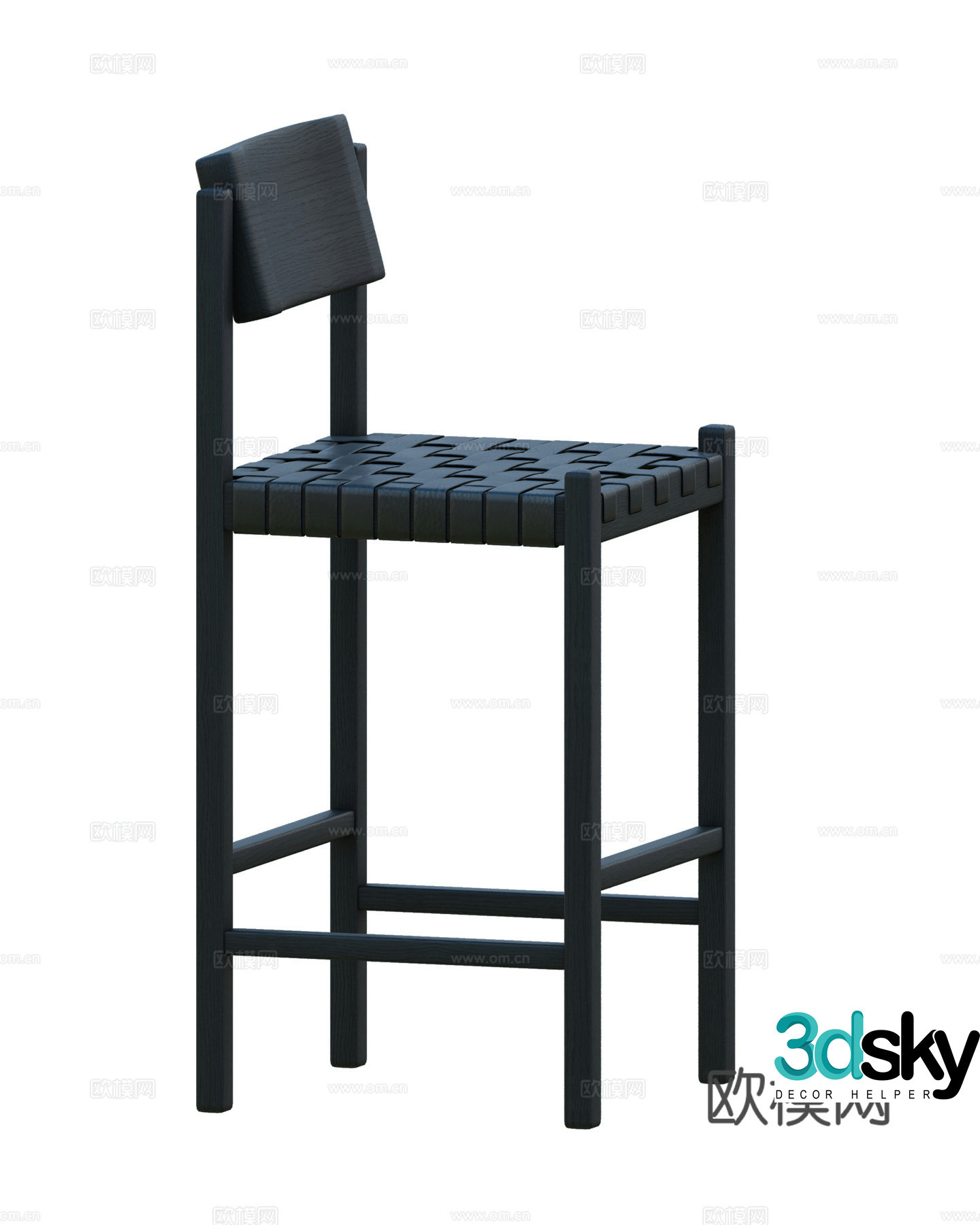 Medium-old bar chair 3d model