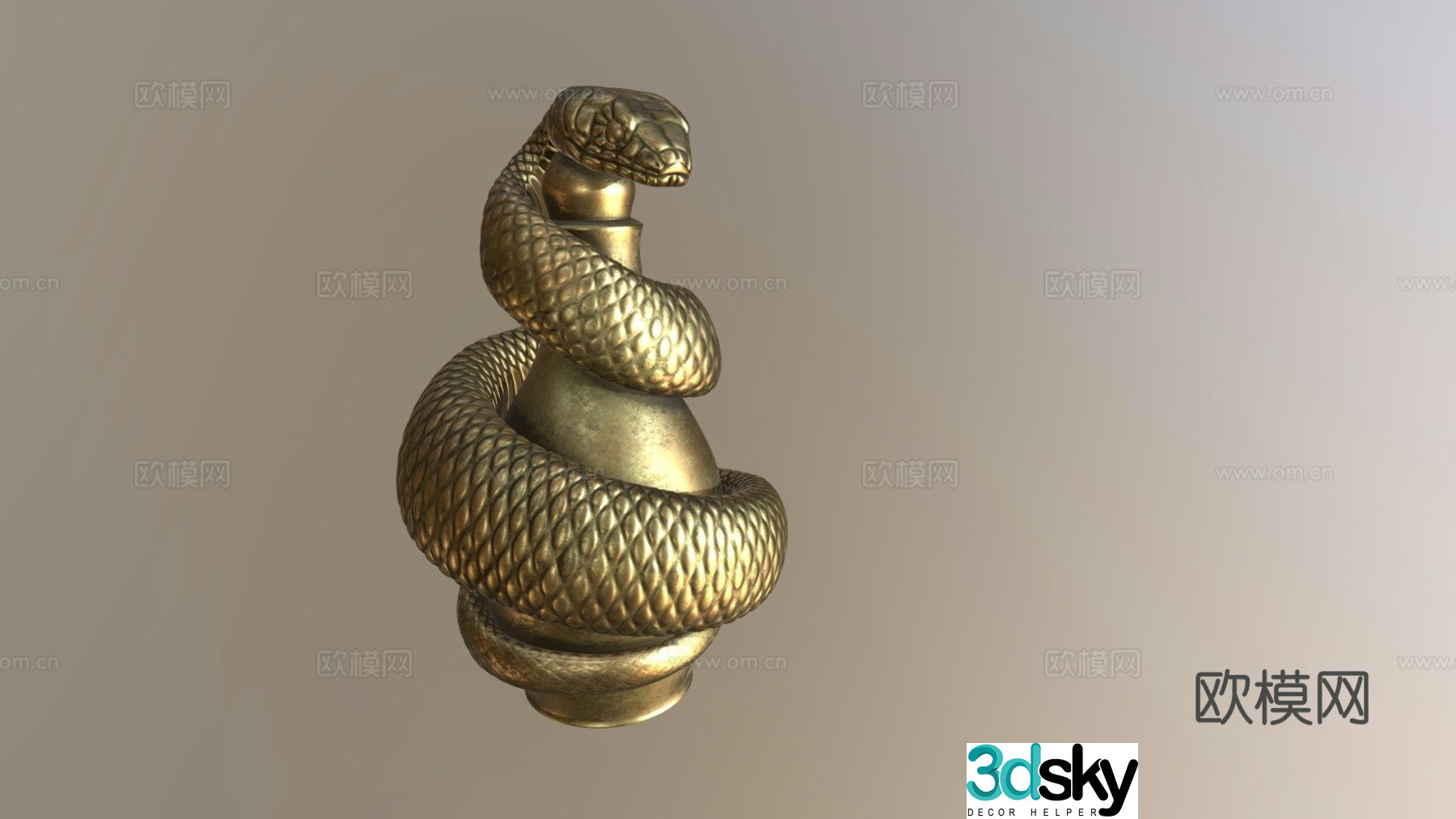 Snake sculpture 3d model