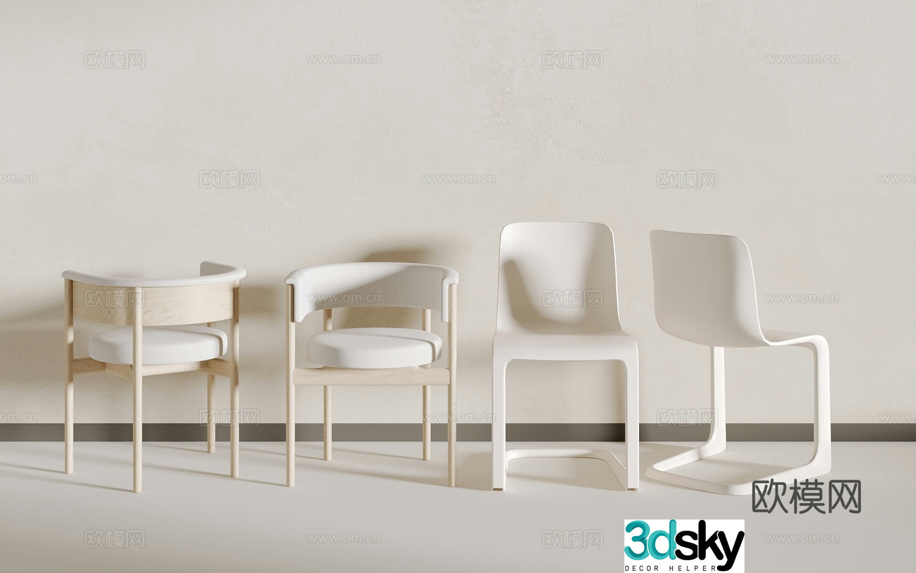 Modern single chair 3d model