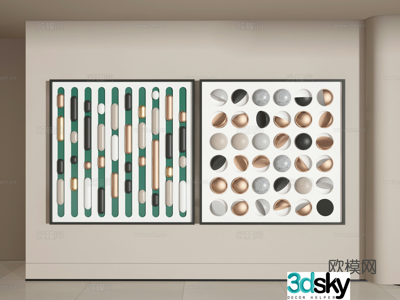 Decorative painting 3d model