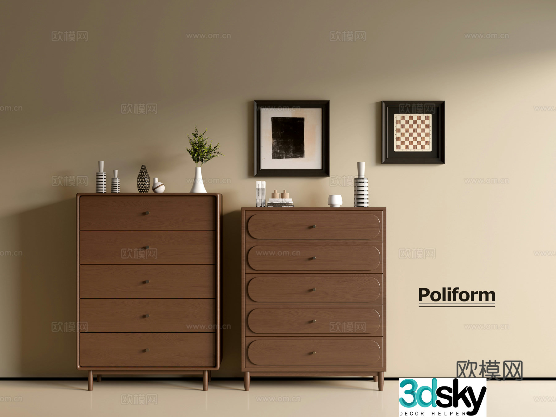 Modern wood grain cabinet ins wind minimalist wind cabinet whole cabinet sideboard balcony cabinet storage 3D model