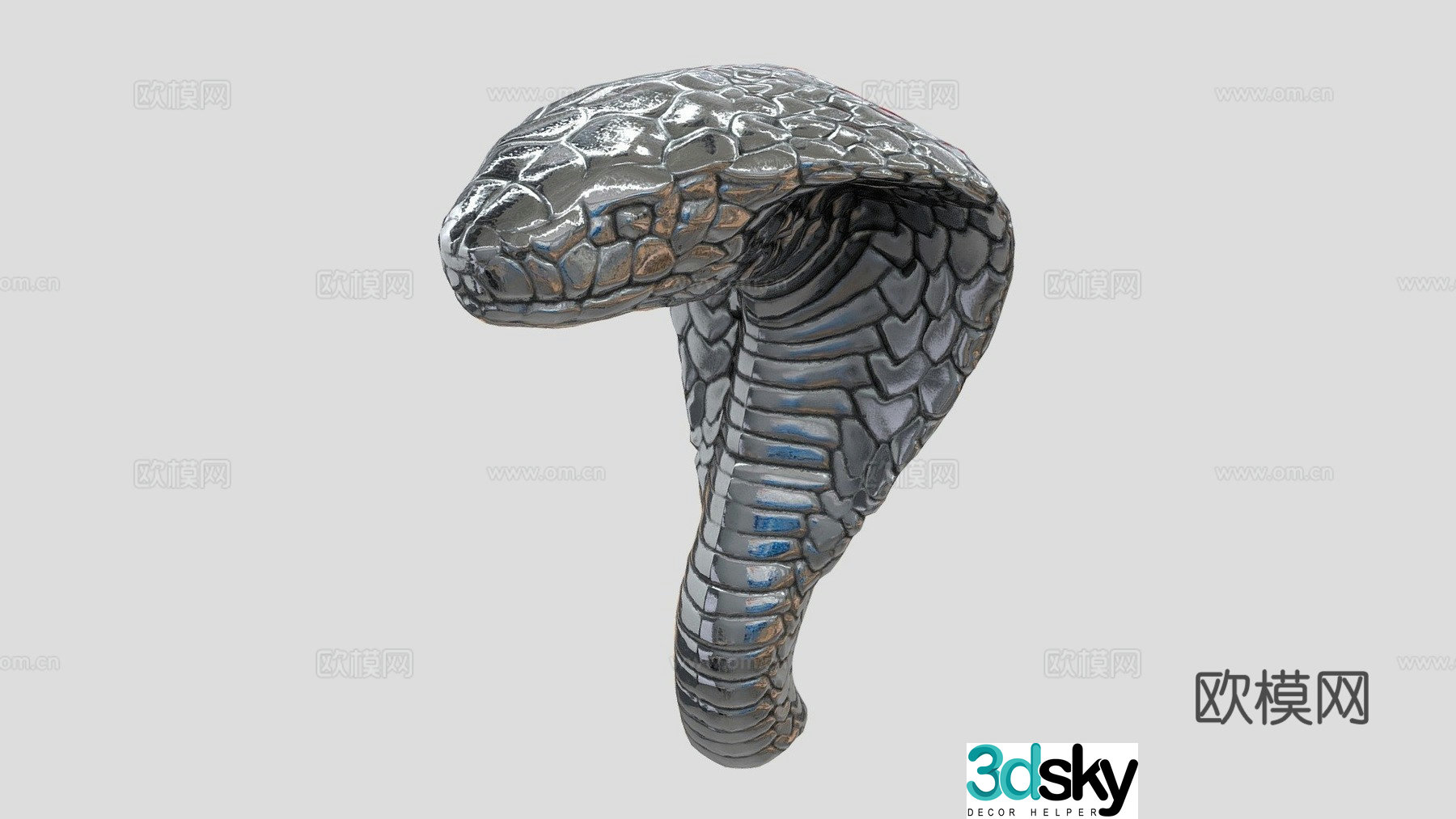 Metal Snake Statue 3D Model