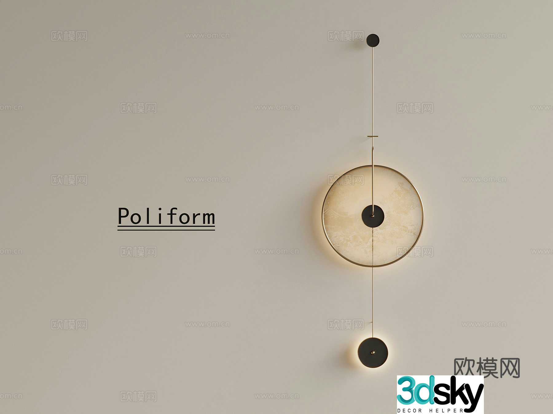Modern art wall lamp Creative wall lamp 3d model