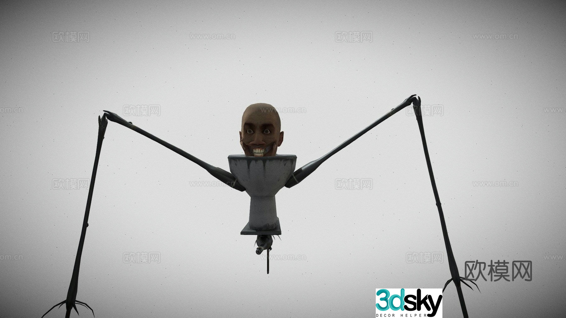Walker toilet 3d model