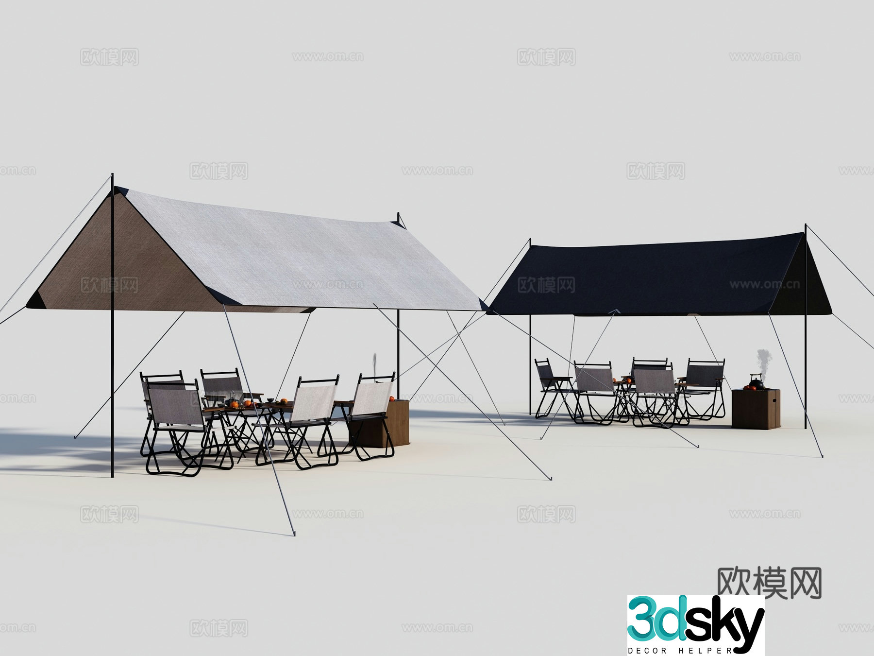 Outdoor camping sky curtain outdoor sky curtain tent outdoor tent 3d model