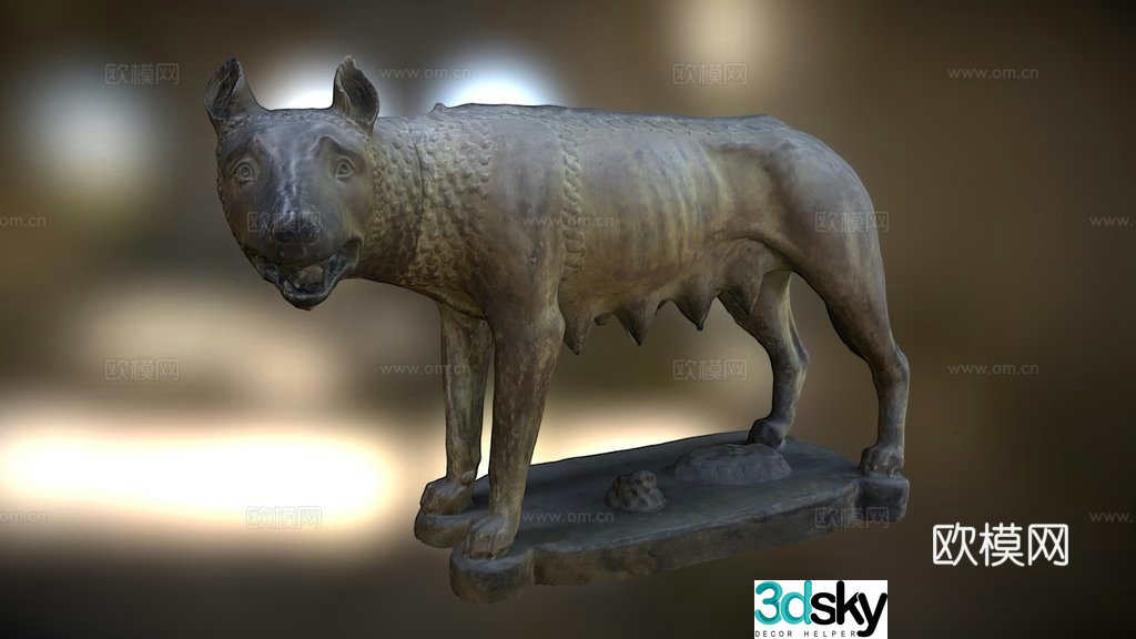 Capitorio Mother Wolf 3D Model