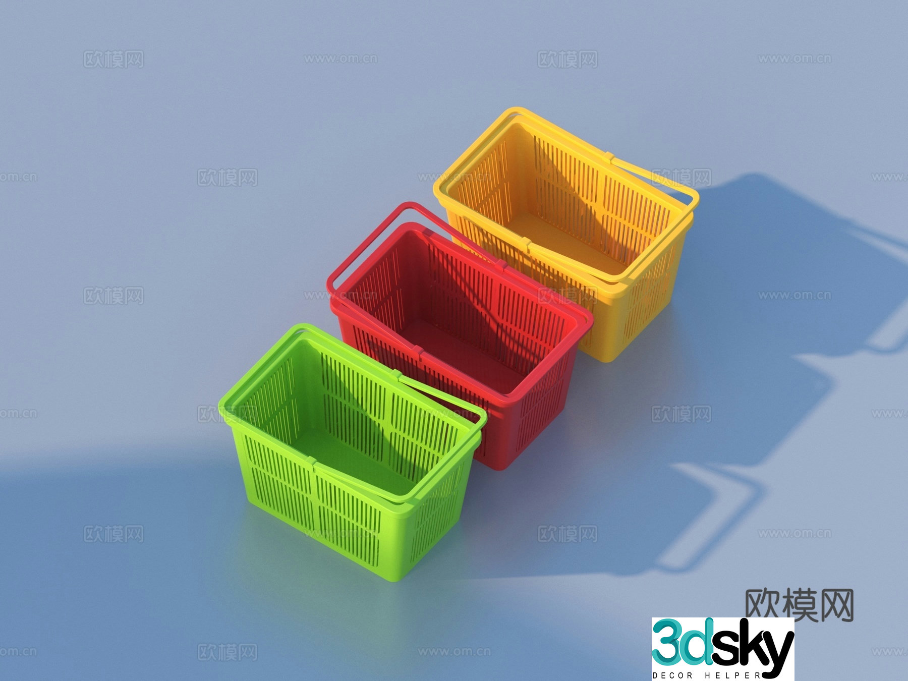 Plastic basket Storage basket Storage box Storage basket 3D model