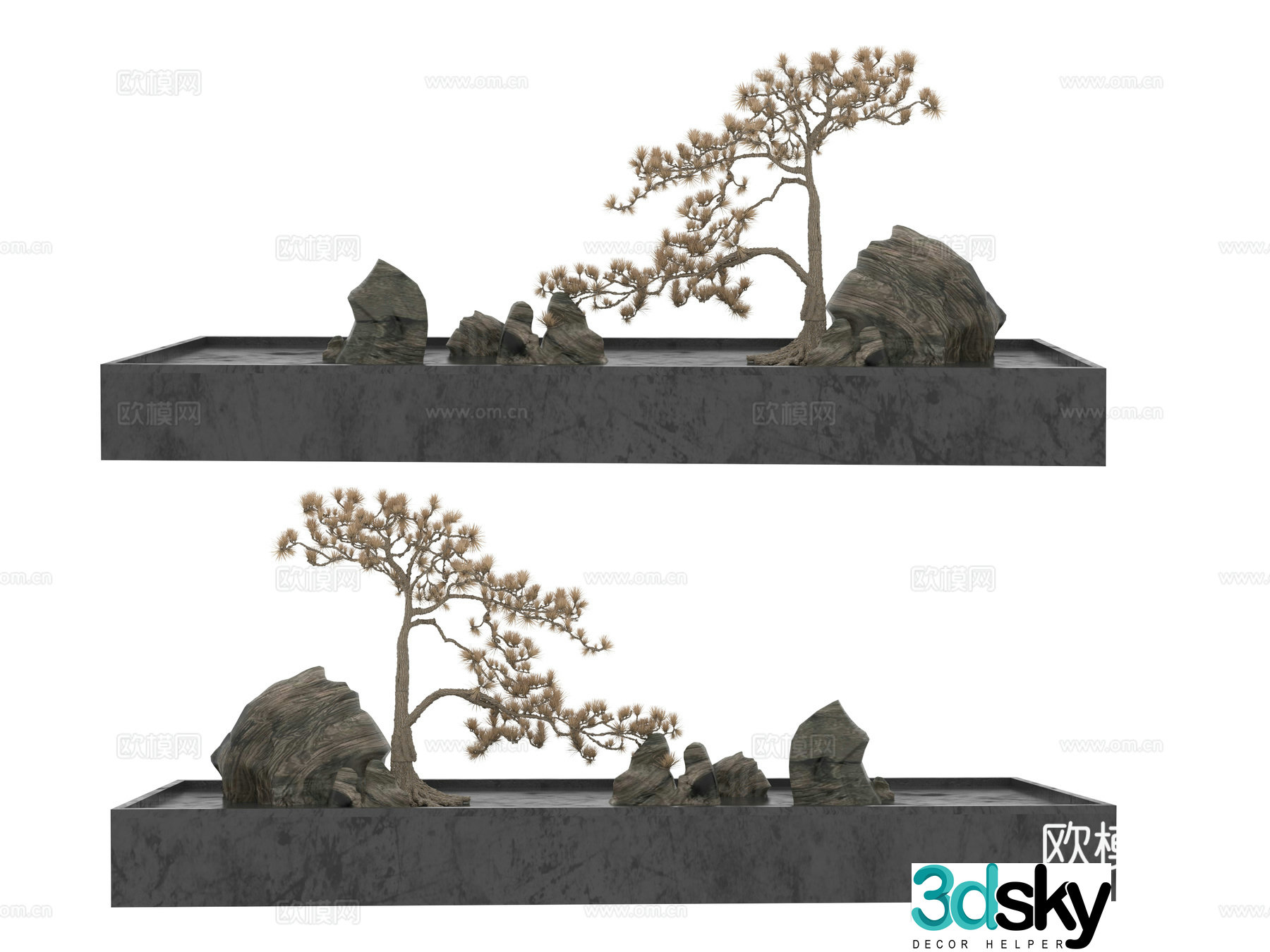 Stone rockery 3d model