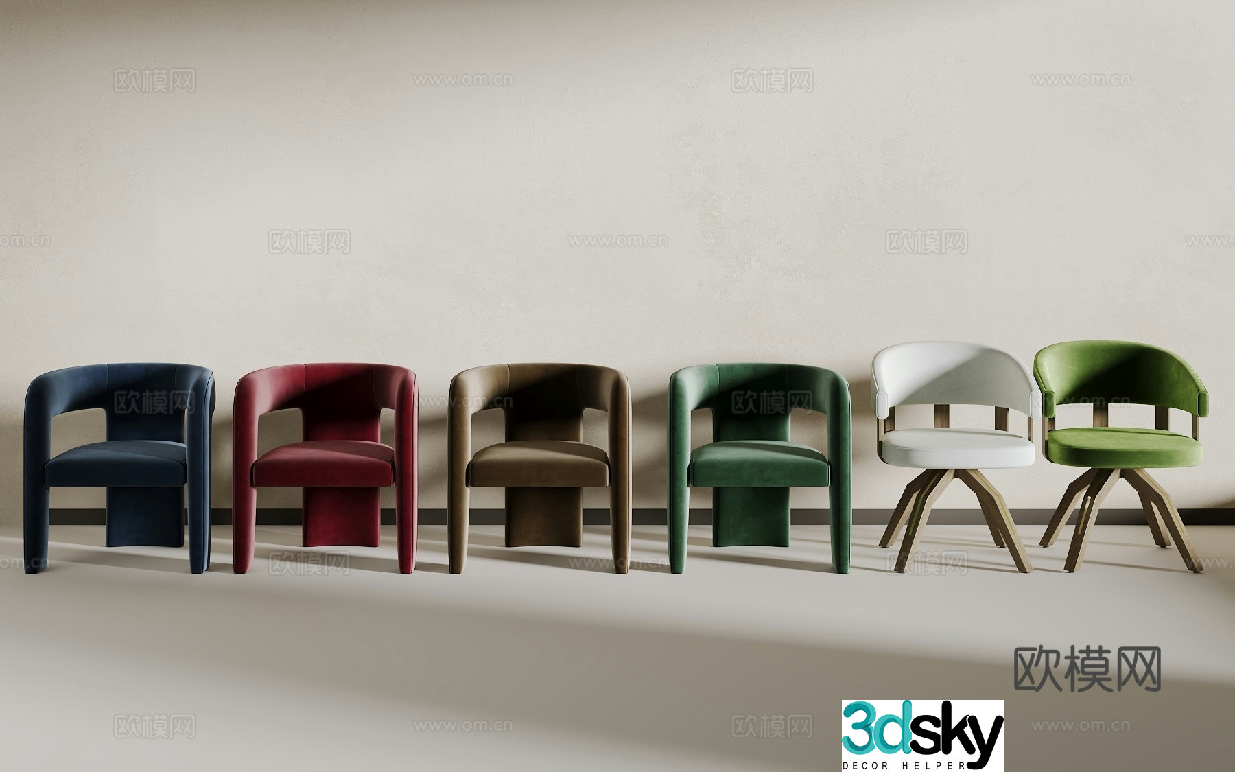 Modern single chair 3d model