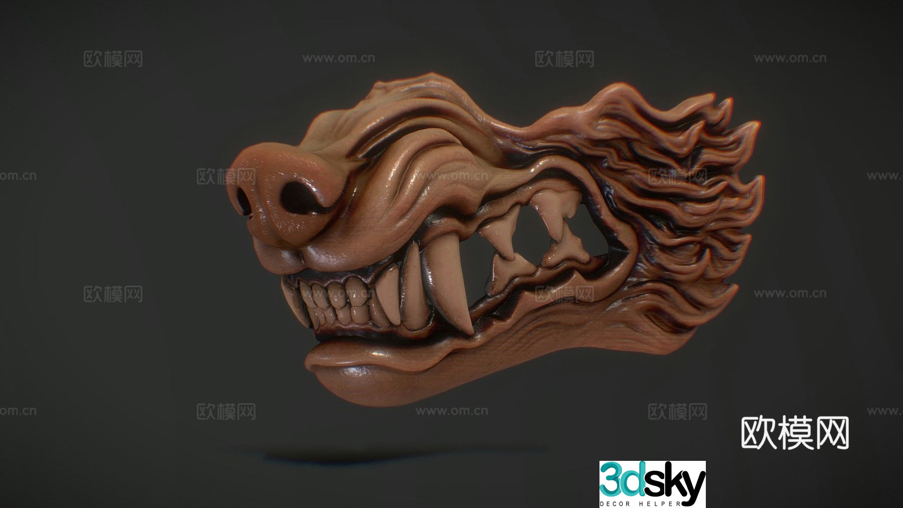 wolf mask 3d model