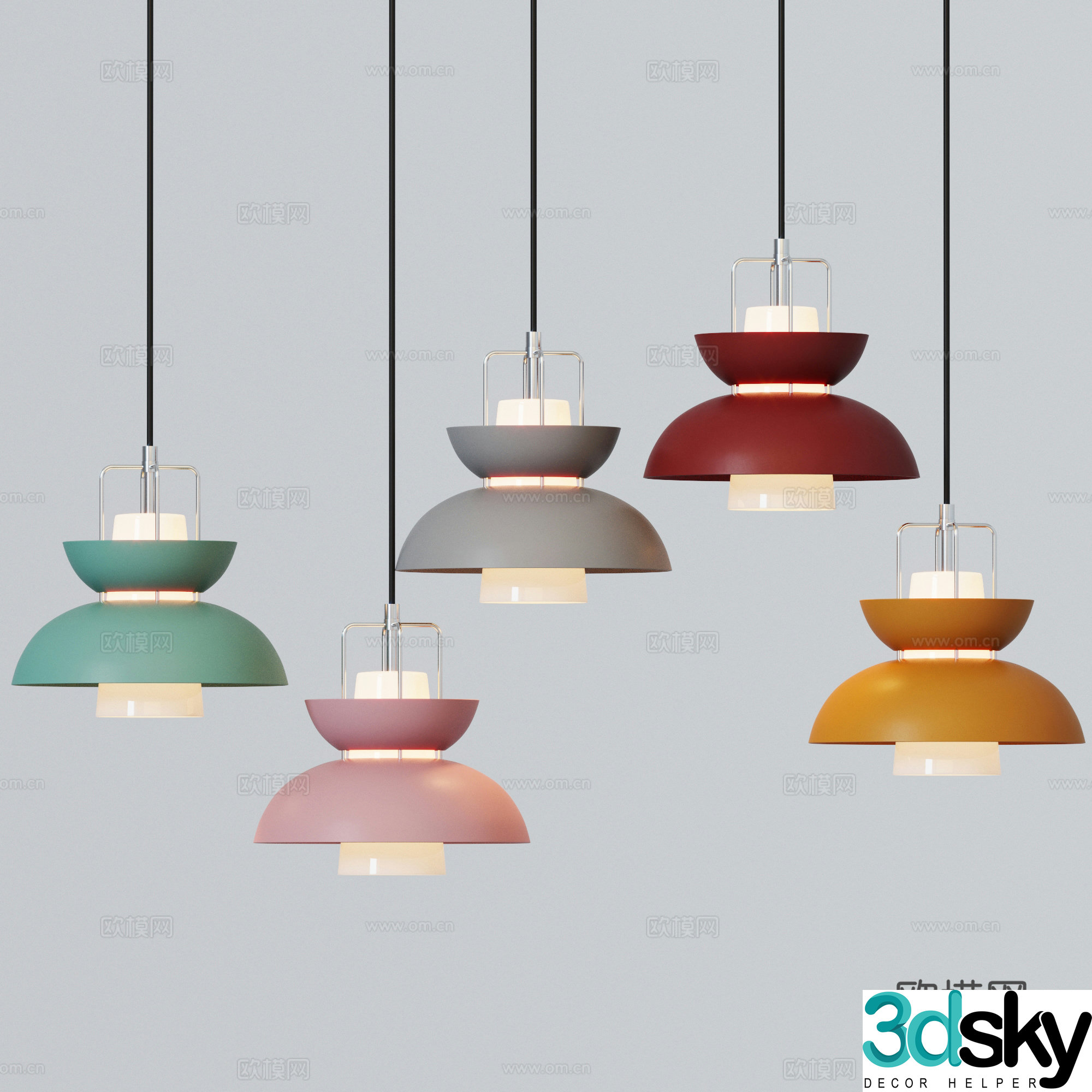 Modern light luxury cream style decorative small chandelier 3d model