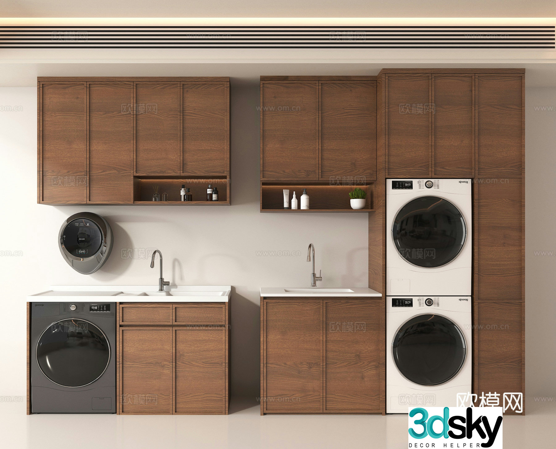 Washing cabinet all-in-one machine 3D model
