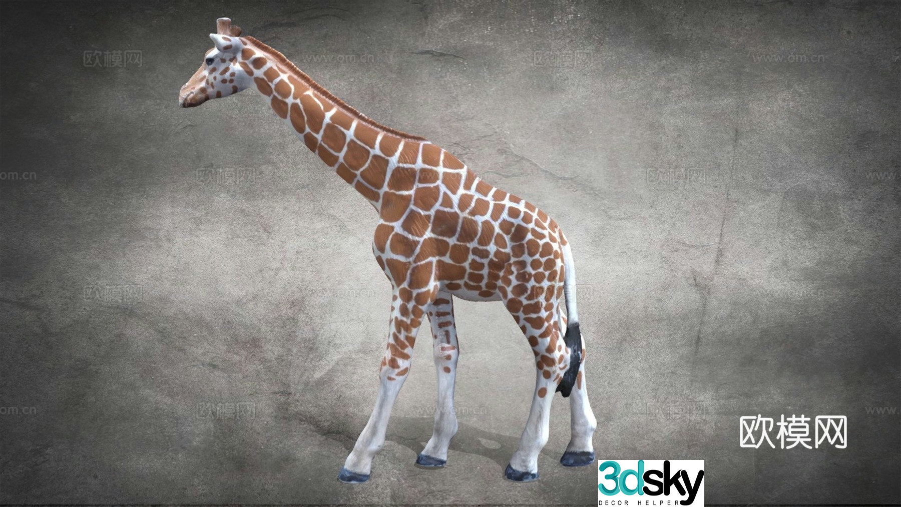 Toy giraffe 3d model