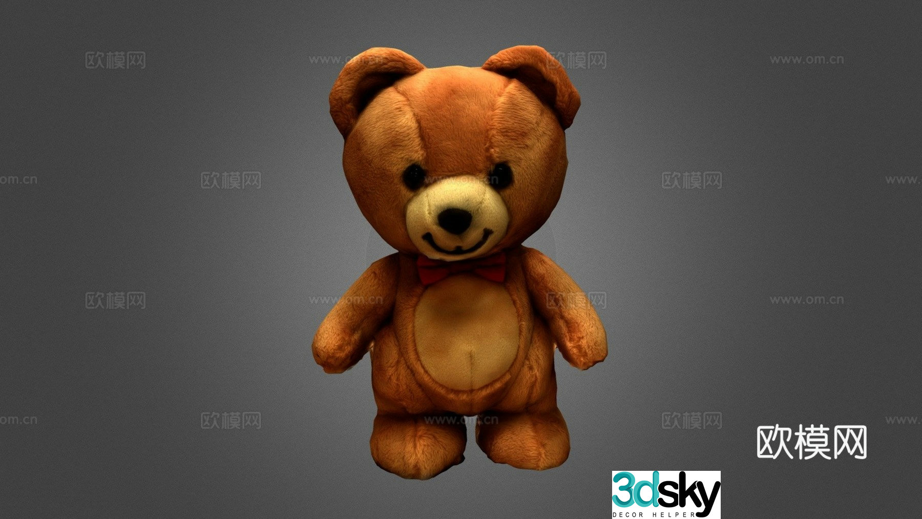 Handmade teddy bear photogrammetry model 3d model