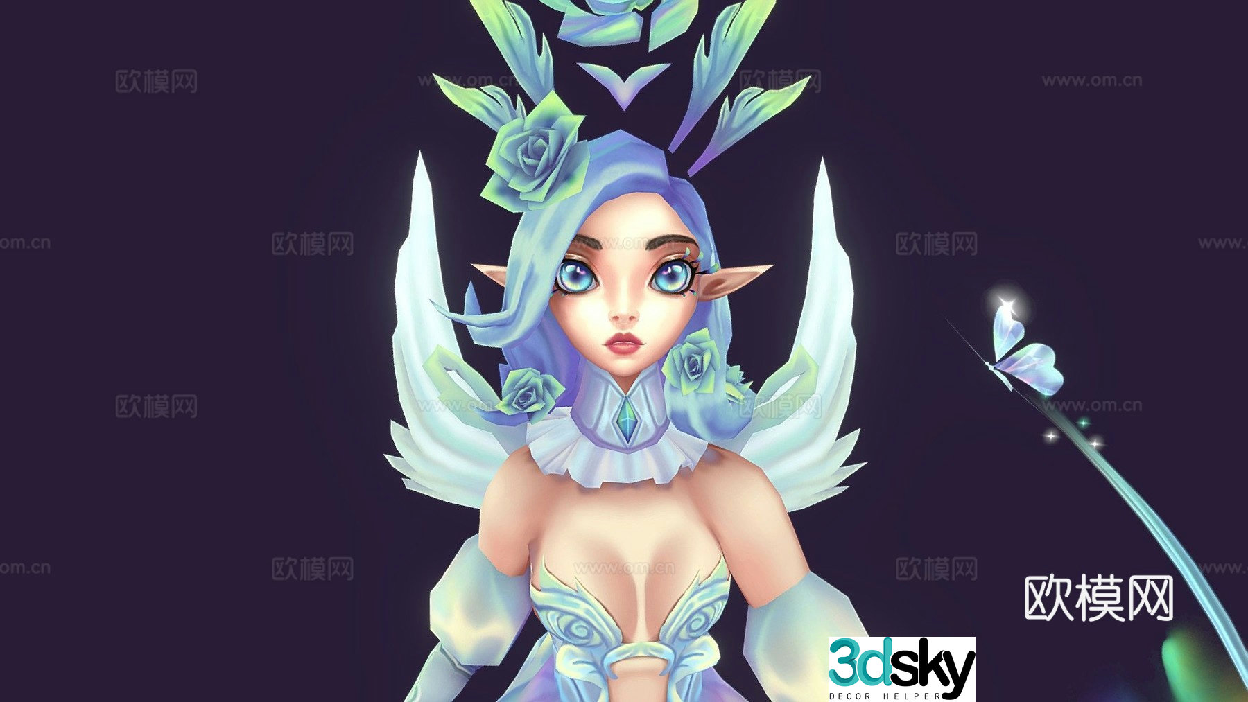 Crystal Rose Nico 3d model