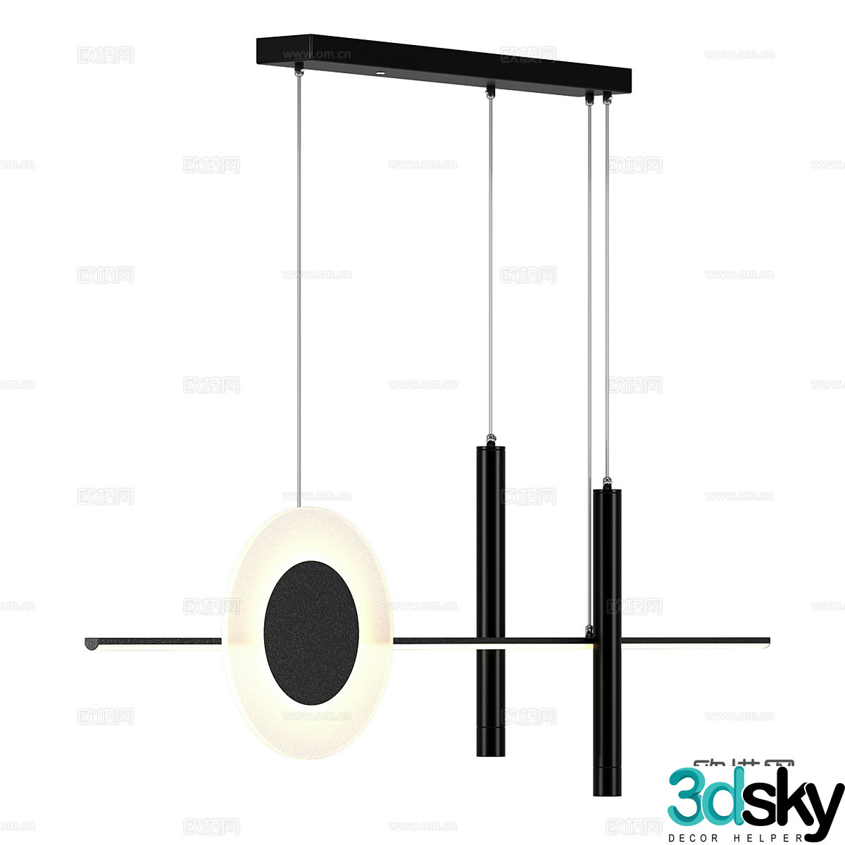 Modern Italian minimalist decorative chandelier 3d model