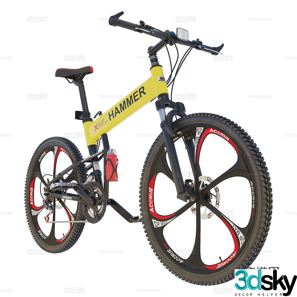 Modern mountain bike 3d model