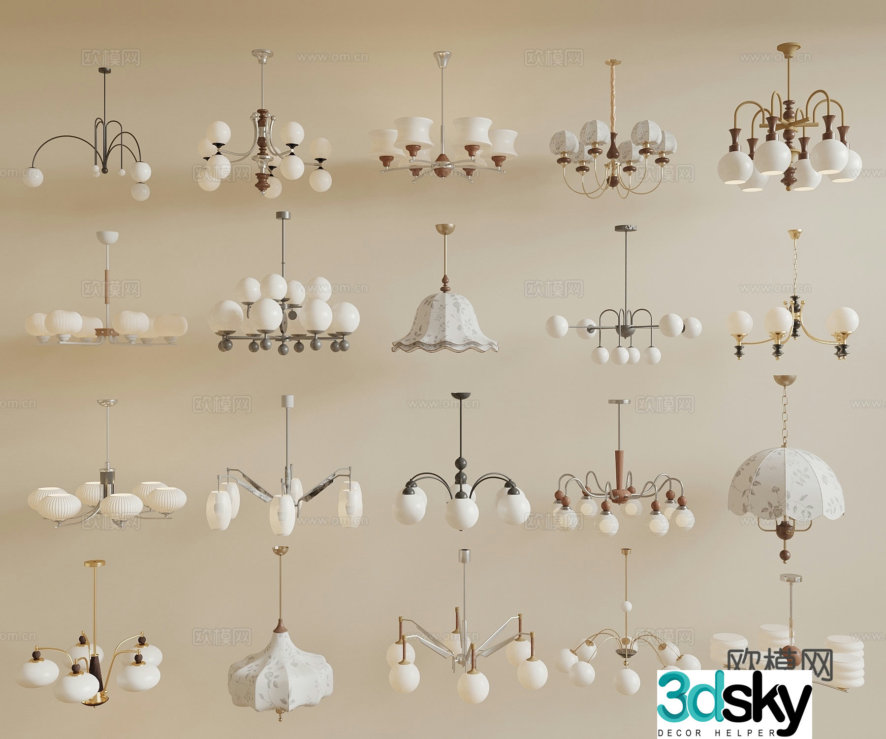French medieval style chandelier Medium cream style chandelier Modern medieval style chandelier Living room chandelier Dining 3D model