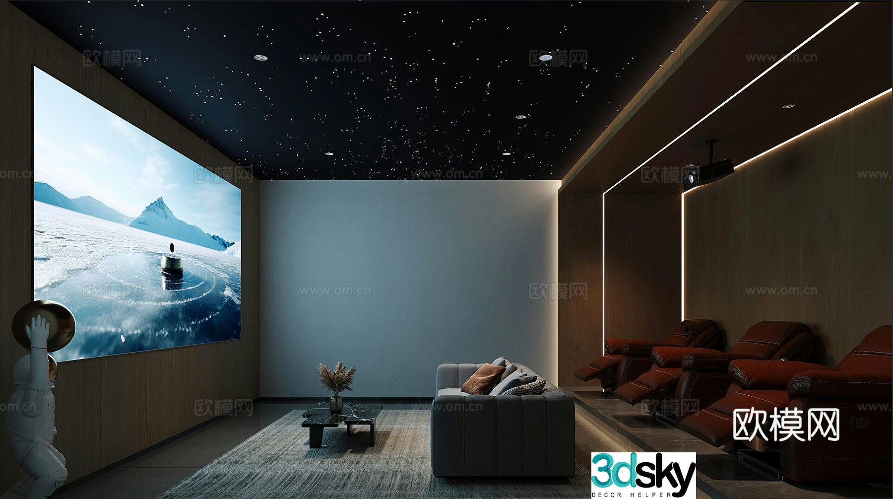 Audio and video studio 3d model