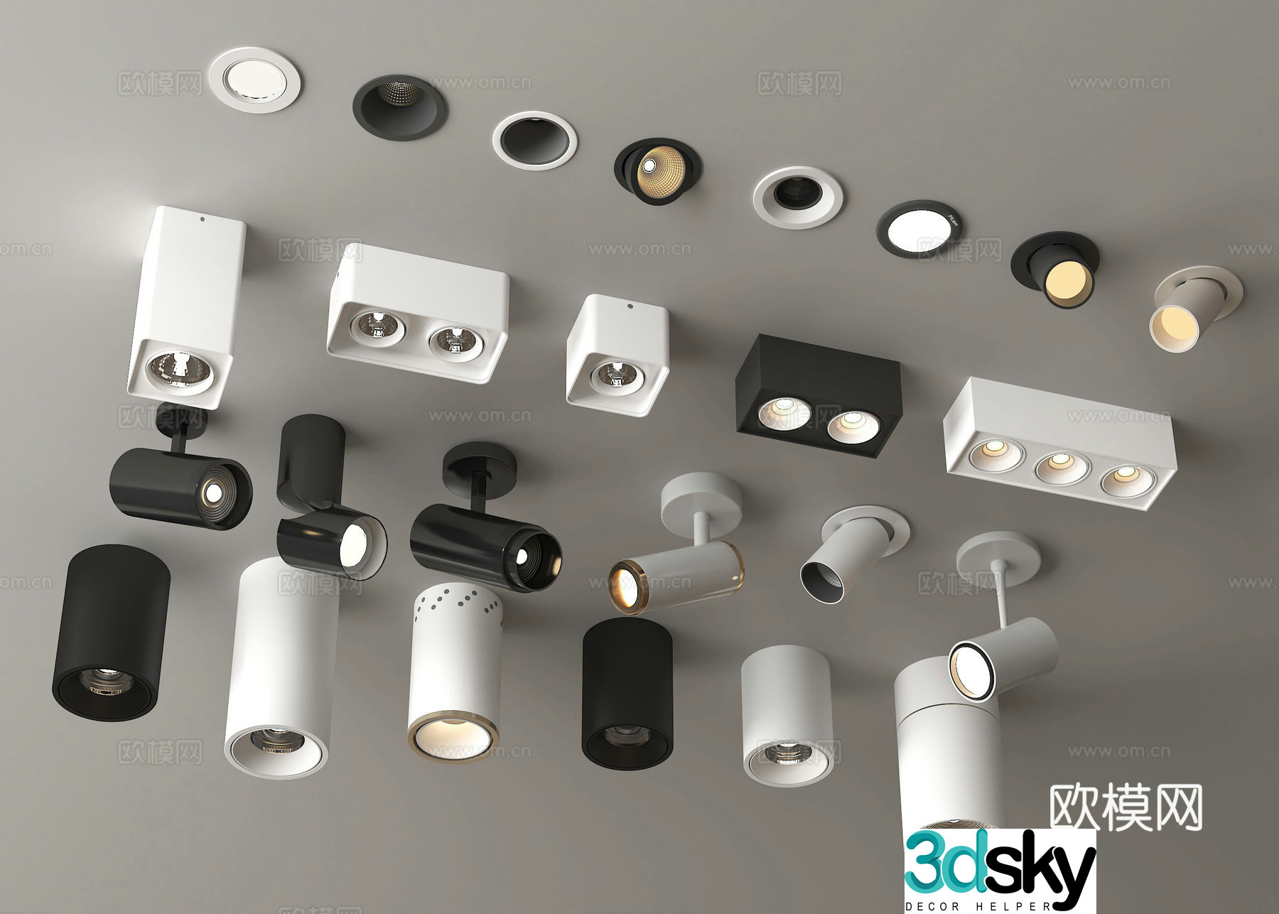 Spotlight Downlight Bulleye Lamp 3D Model