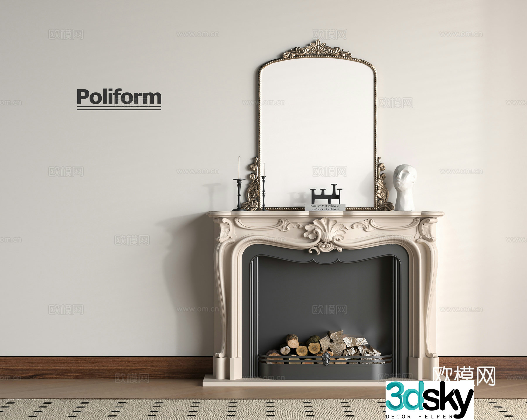 French fireplace 3d model