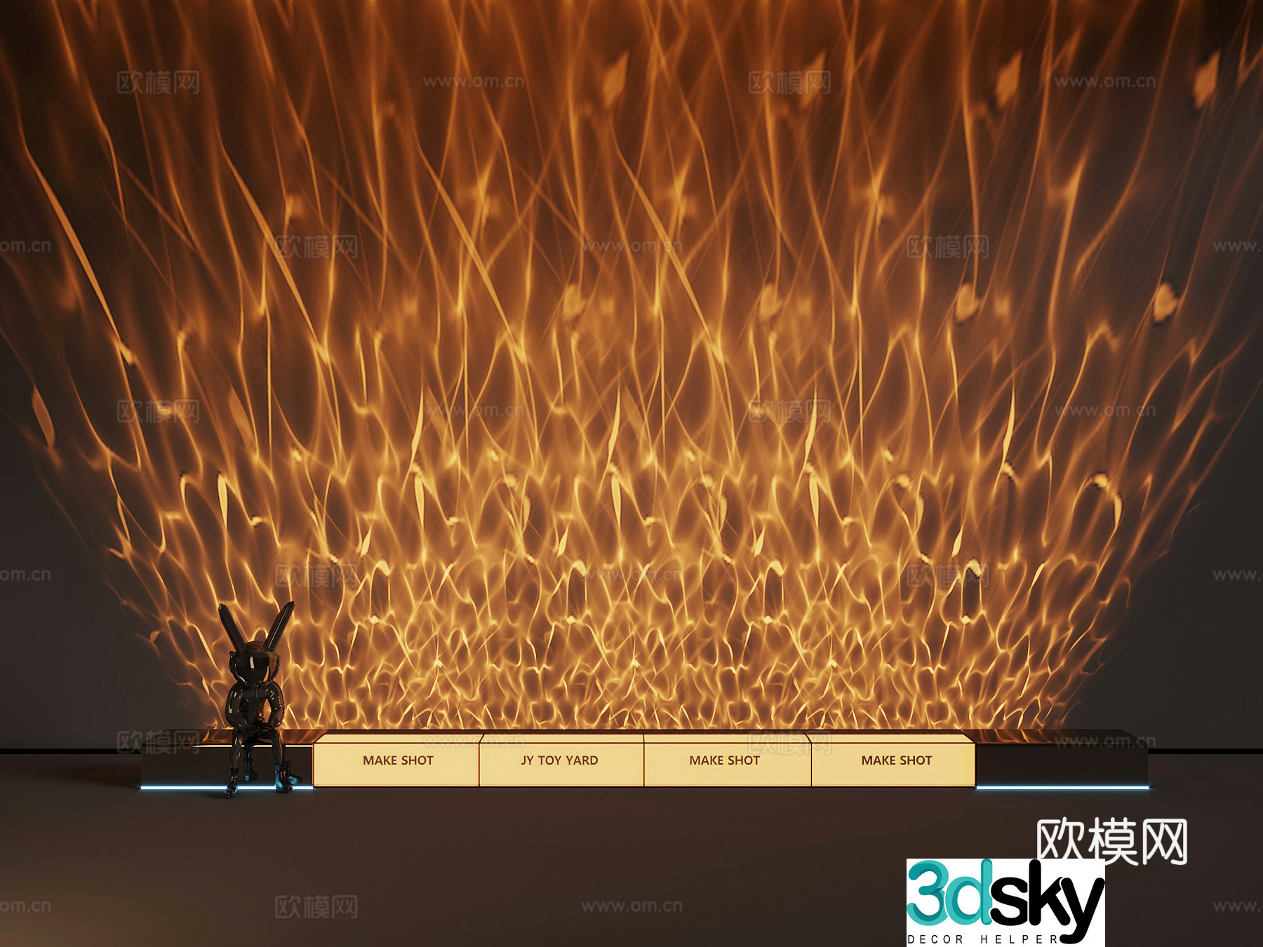Modern wall washing light 3d model