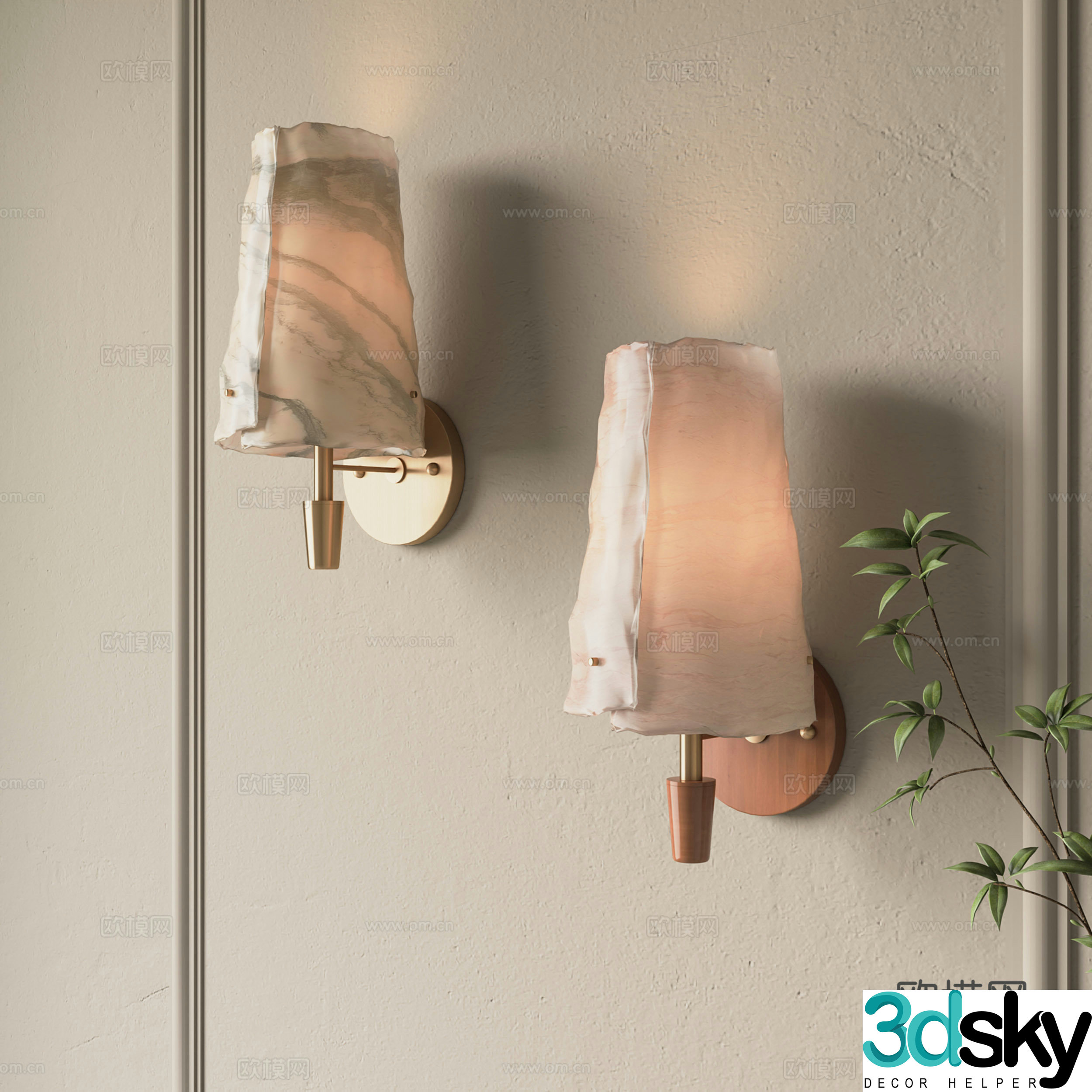 Modern medieval wall lamp 3d model