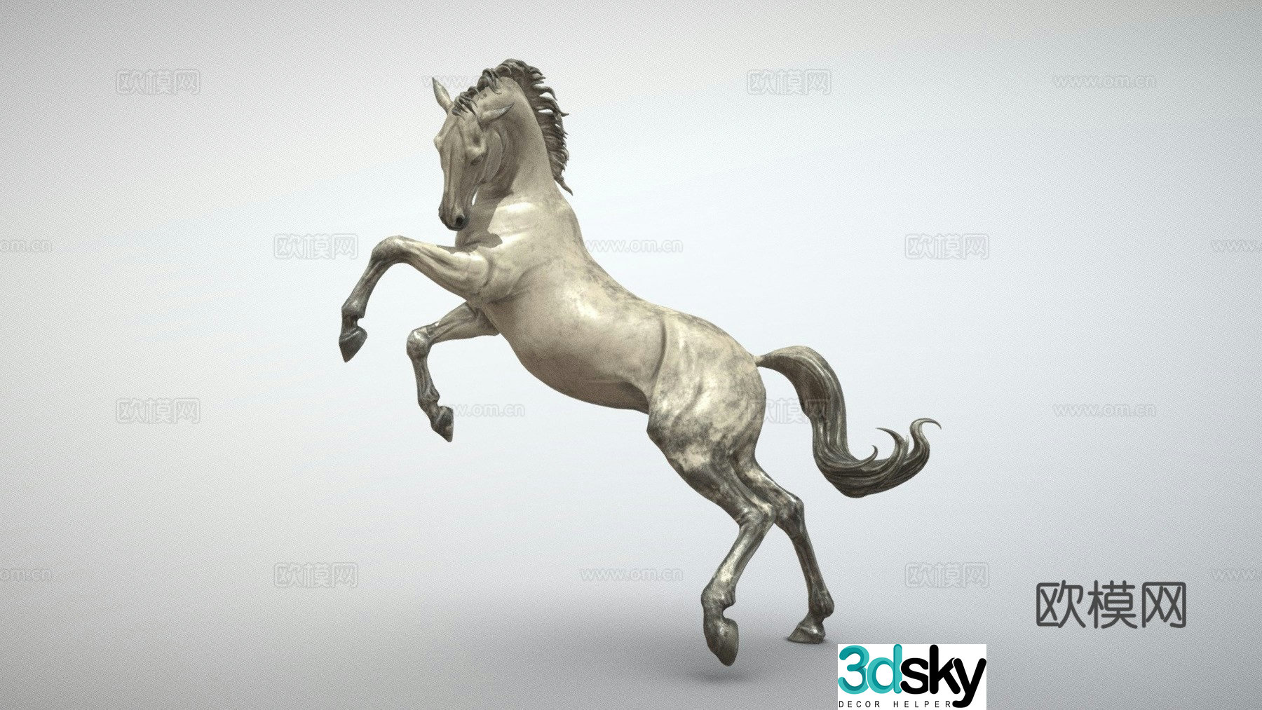 Horse marble - 3D carving 3d model