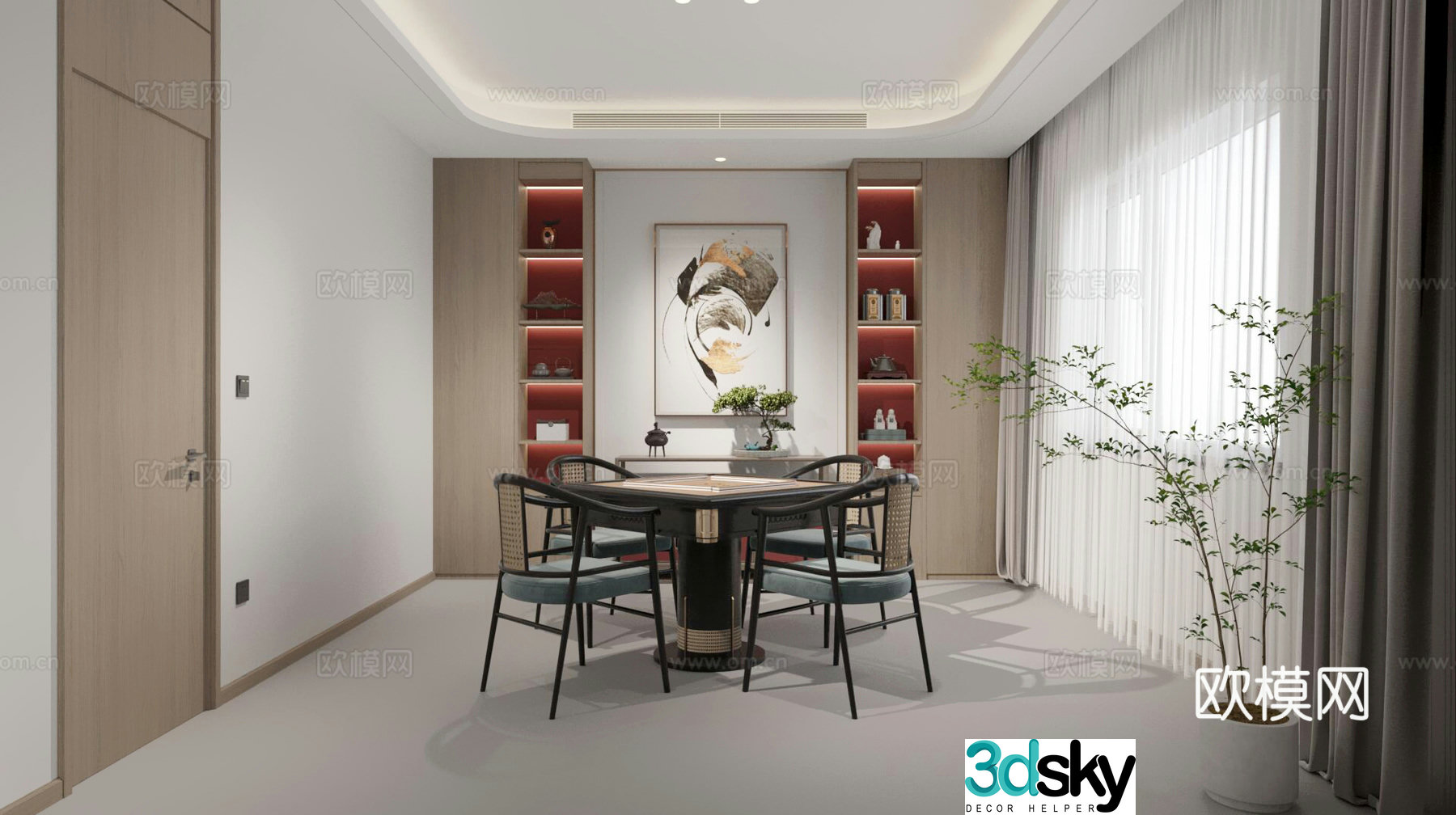 Mahjong room 3d model