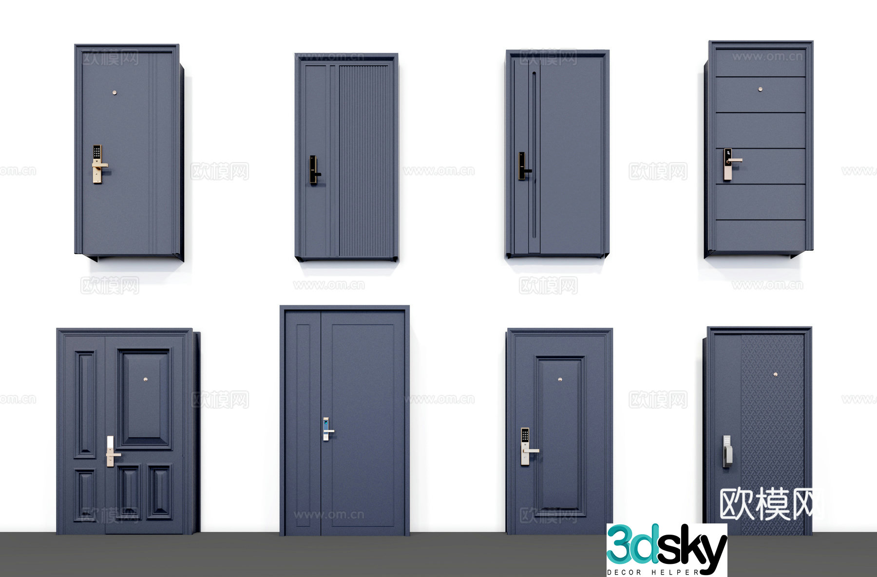 3D model of entry door