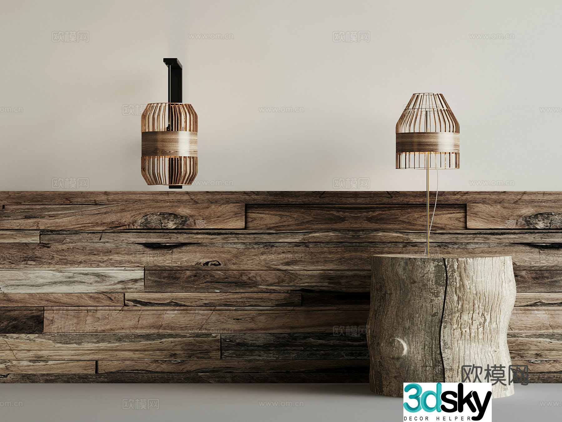 Jingjifeng wall skirt wall light 3d model