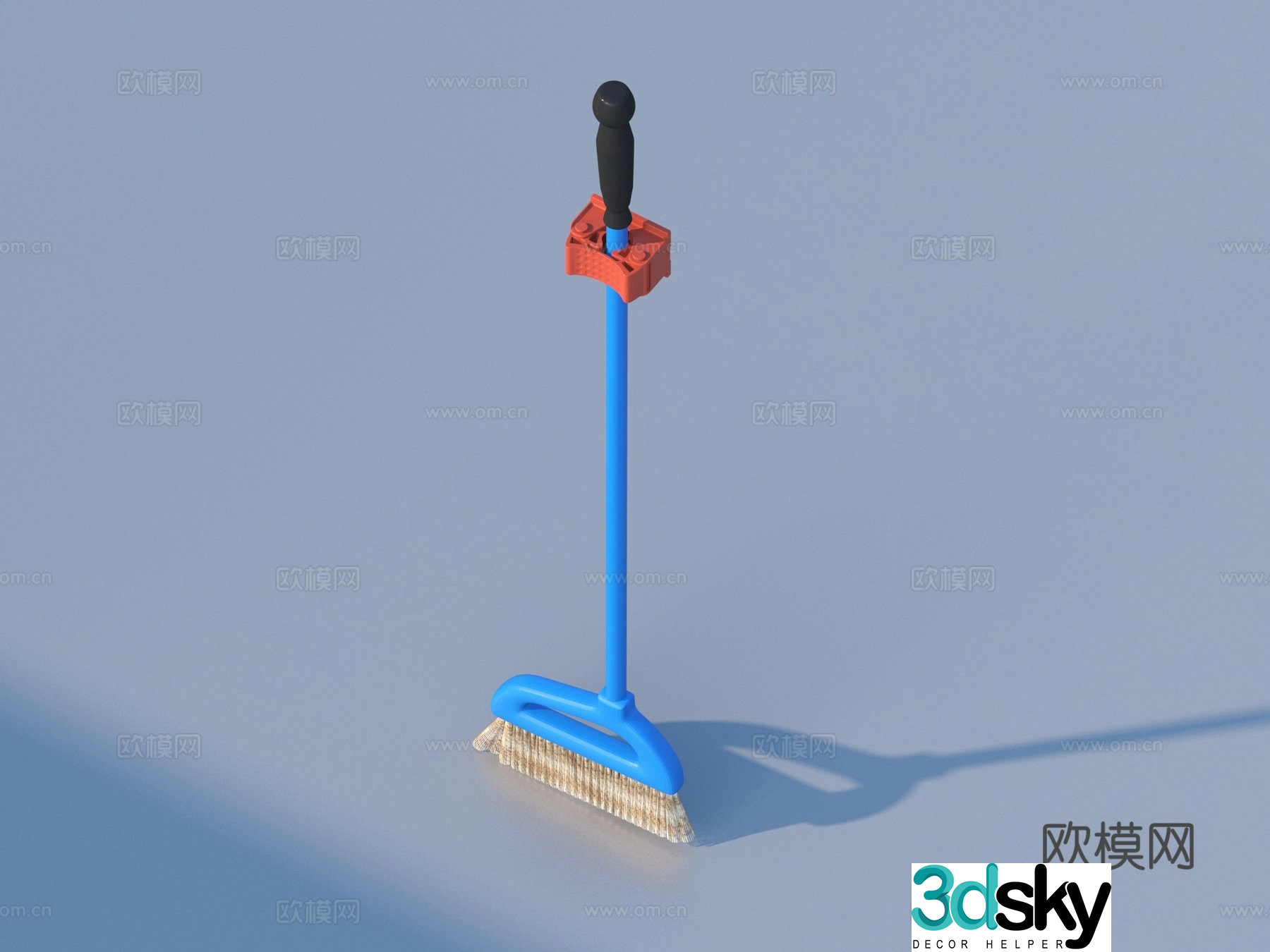 Broom broom long pole brush cleaning supplies 3D model