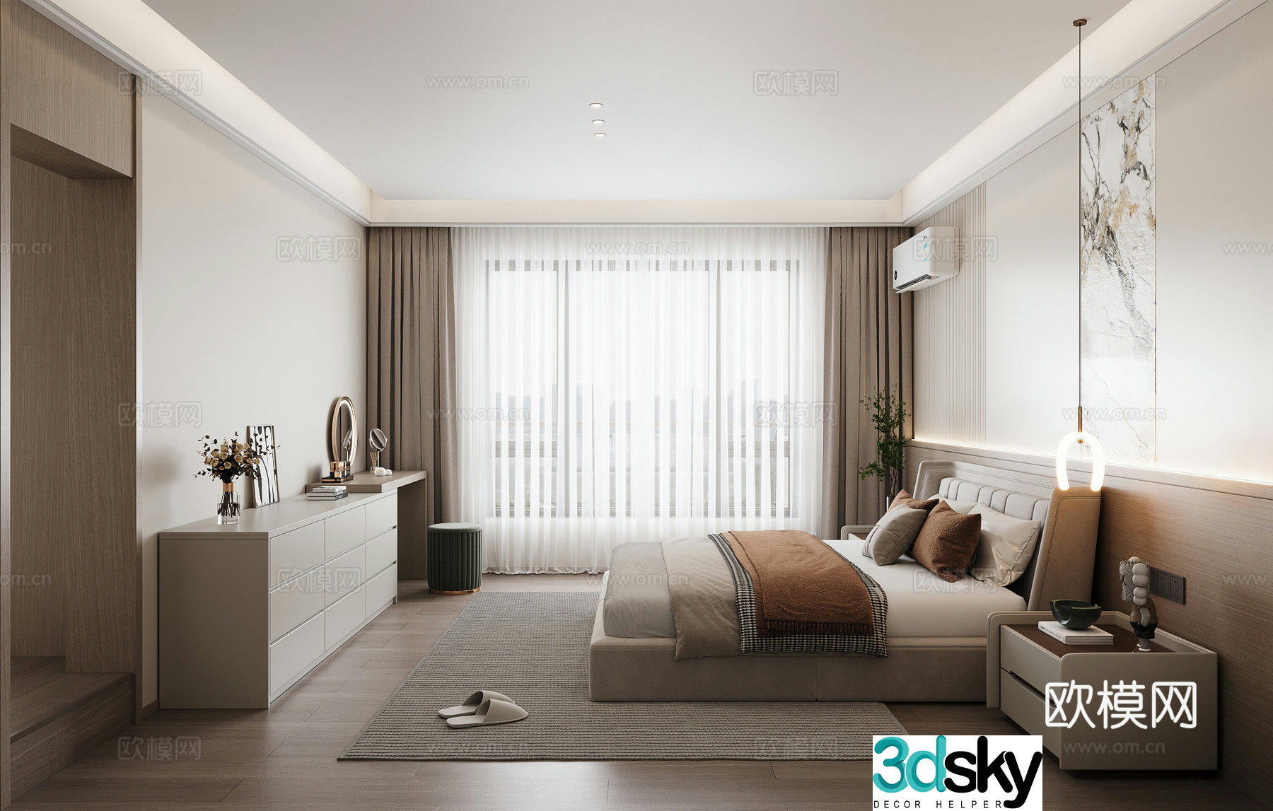 Modern bedroom 3d model