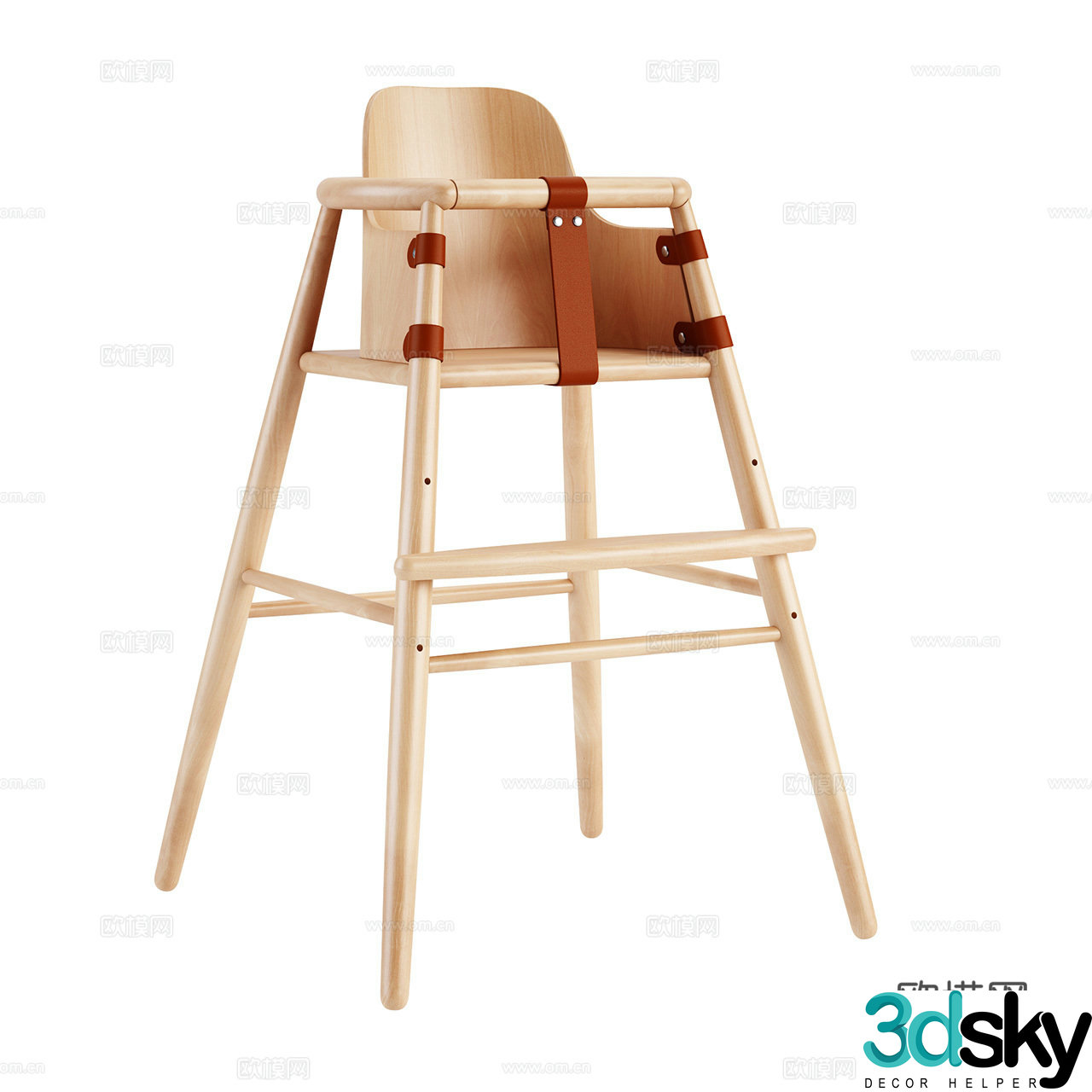 Carl Hansen Highchair Baby Seat Children’s Chair Baby Chair 3D Model