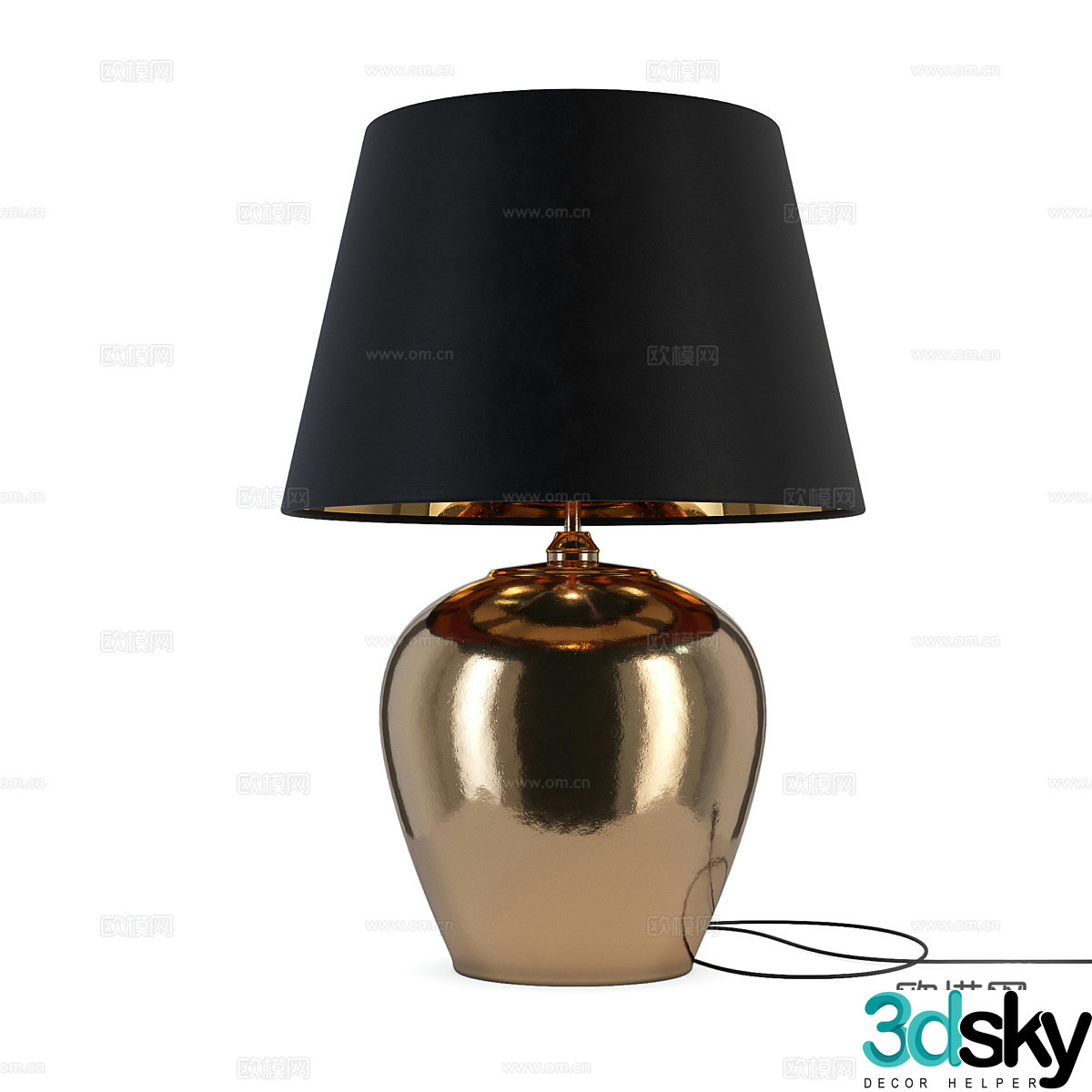 Simple European desk lamp desk lamp 3d model