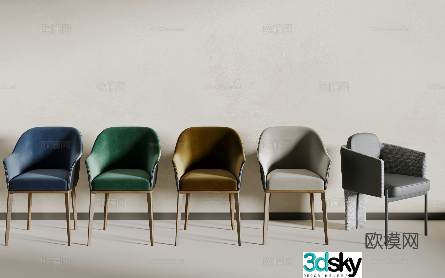 Light luxury seat 3D model