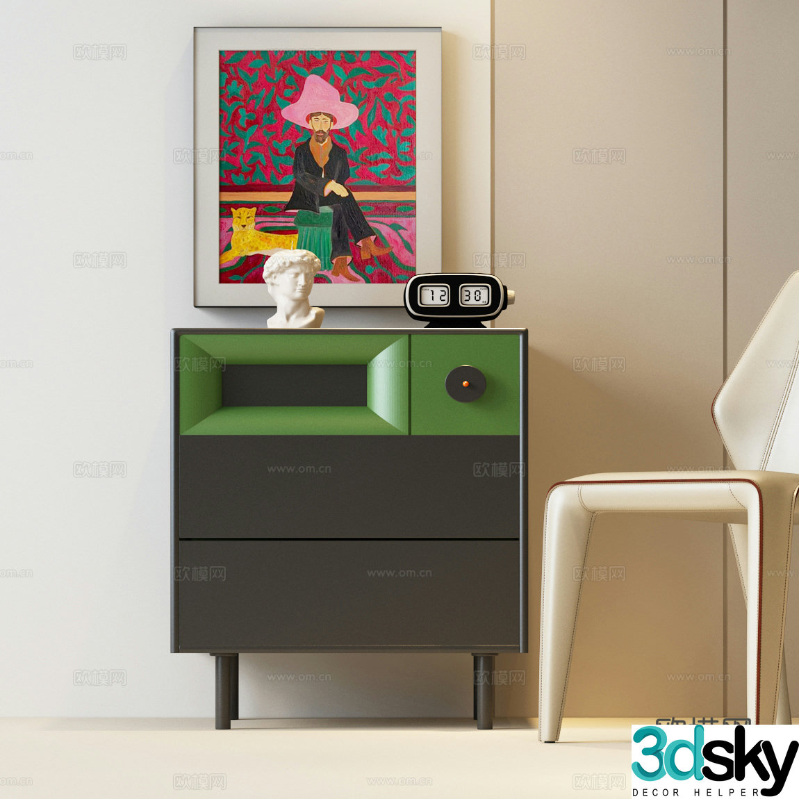 Modern side cabinet Modern Italian decorative cabinet Modern side table Modern chest of cabinet 3d model