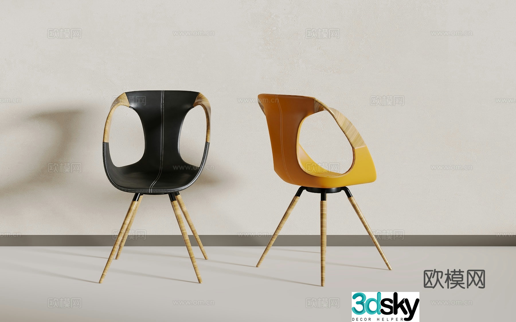 Modern single chair 3d model