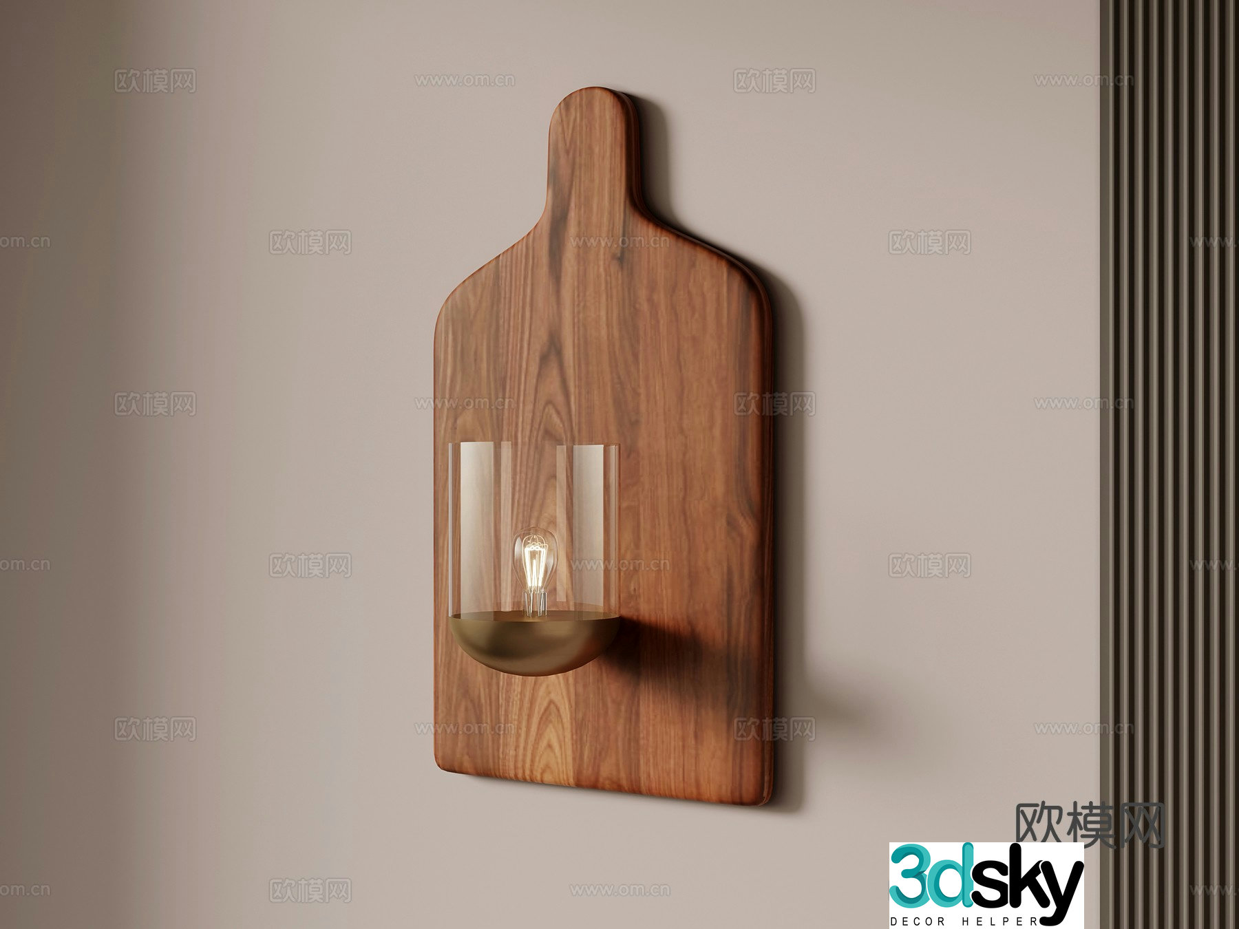Wall lamp Middle style wall lamp Decorative wall lamp Bedside wall lamp 3D model