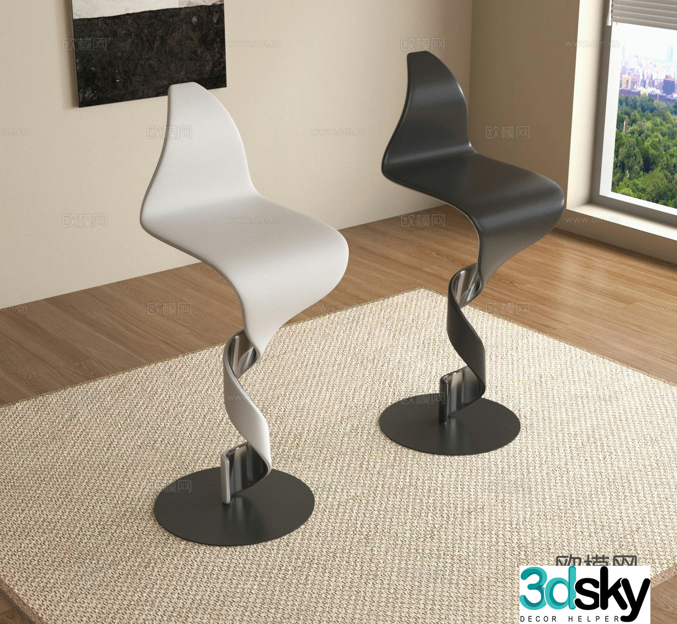 Highchair Bar chair 3d model