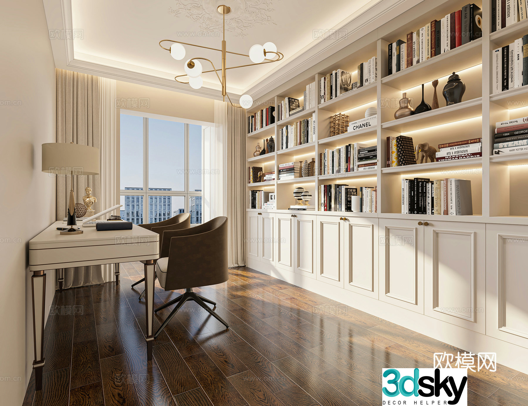 American study 3D model