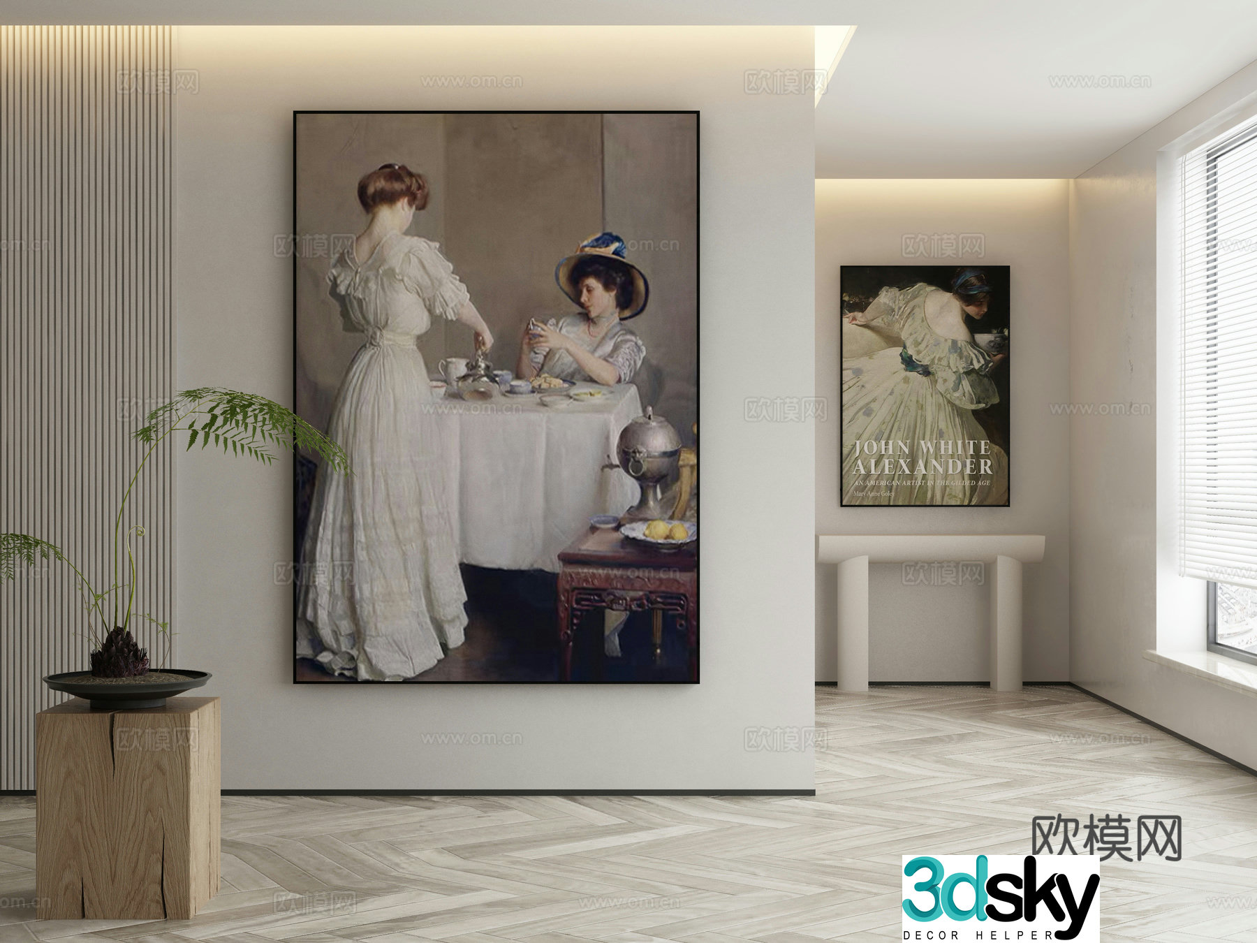 Modern Wasabi Hanging Painting Oil Painting 3D Model