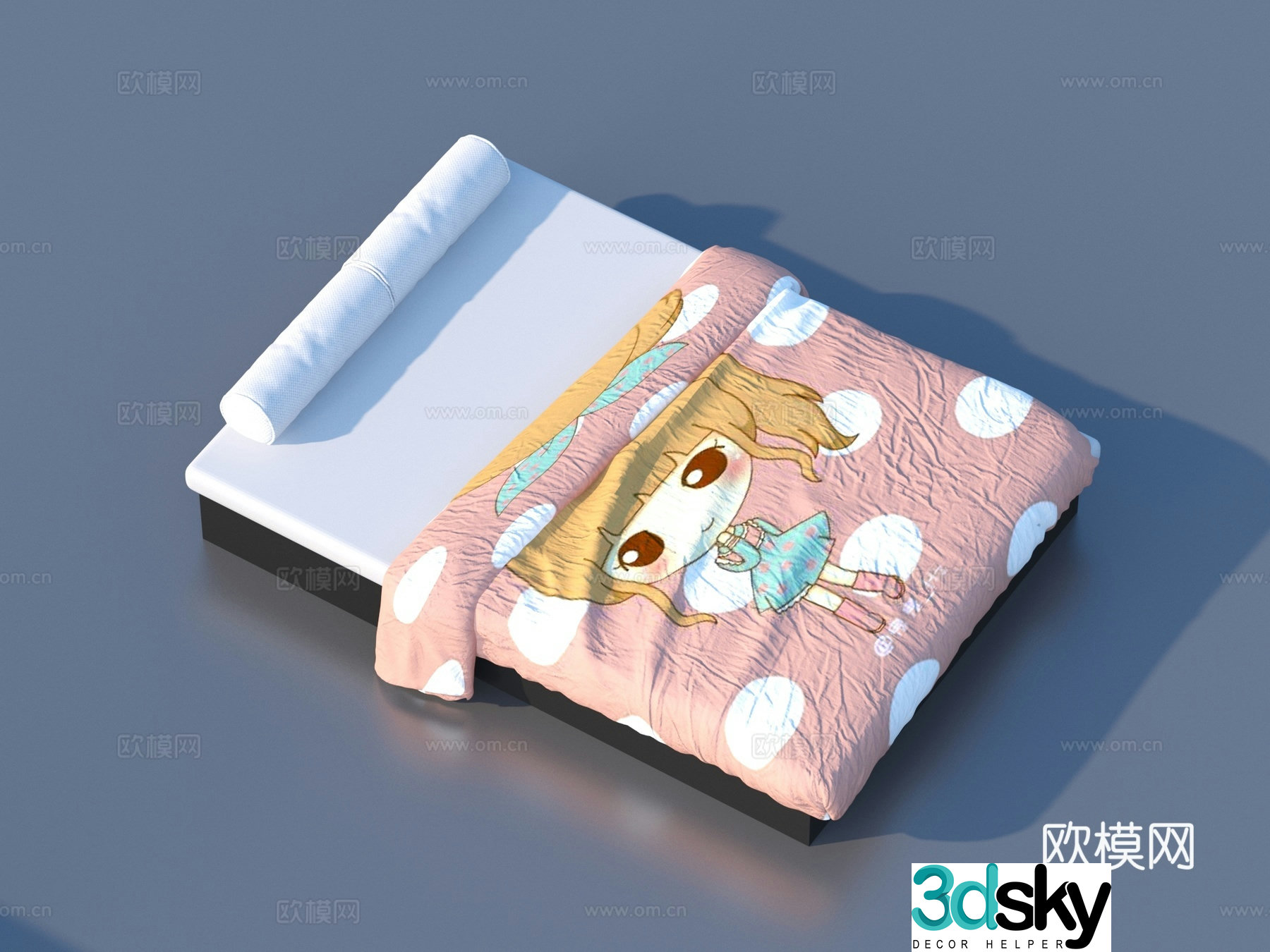 Mattress Pillow Quilt Quilt Bedding 3d Model