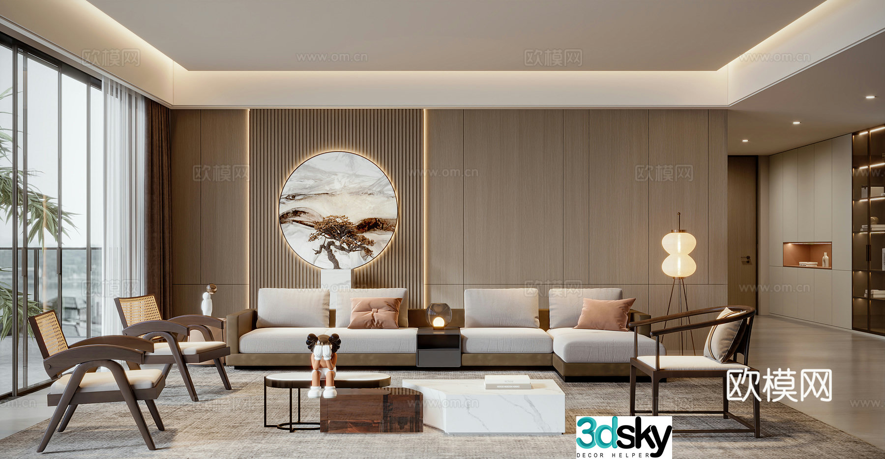 New Chinese living room 3D model